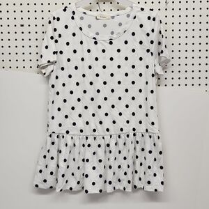 LES Amis size med polka dots top NWOT ruffle bottom